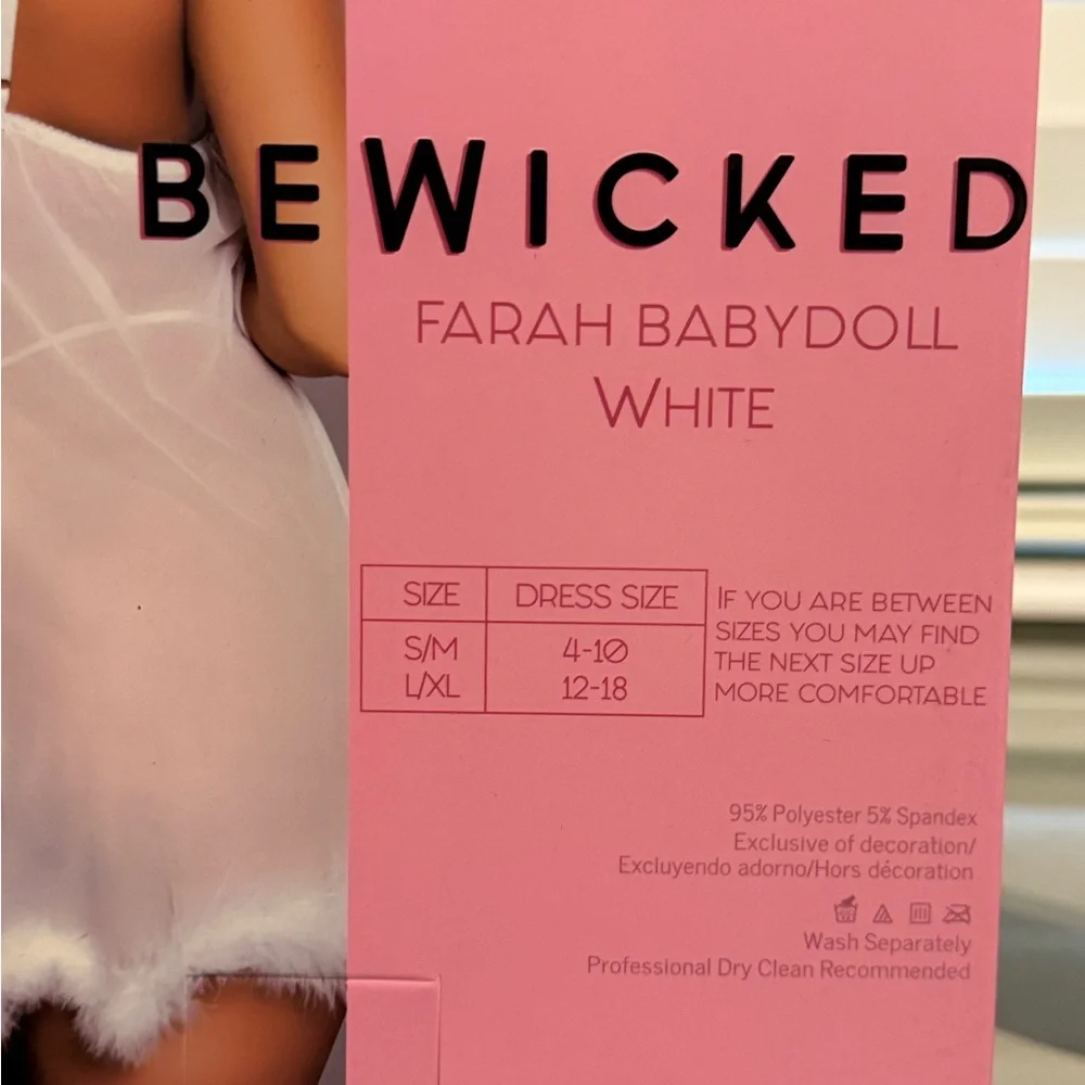 Be Wicked Farah Babydoll in Elegant White - Picture 3 of 9
